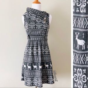 ModCloth Coach Tour Dress in Fair Isle Deers